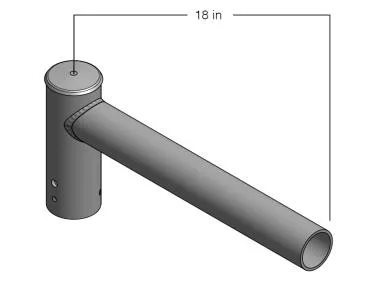 Spoke Bracket, 2.375” wide x 4” tall Tenon Top