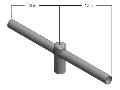 Spoke Bracket, 2.375" wide x 4" tall Tenon Top