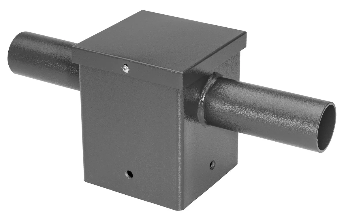 Square Double Pole to Tenon Adapter, 5-1/2" Pole Tenon Size, Bronze Finish