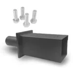 Square Pole Adapter, 2.4 Inch to 5 Inch, Bronze - view 2