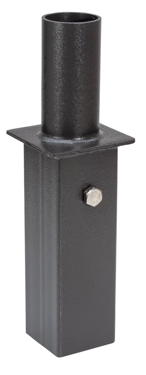 Square Single Pole to Tenon Adapter, Pole Tenon Size 3", Bronze Finish