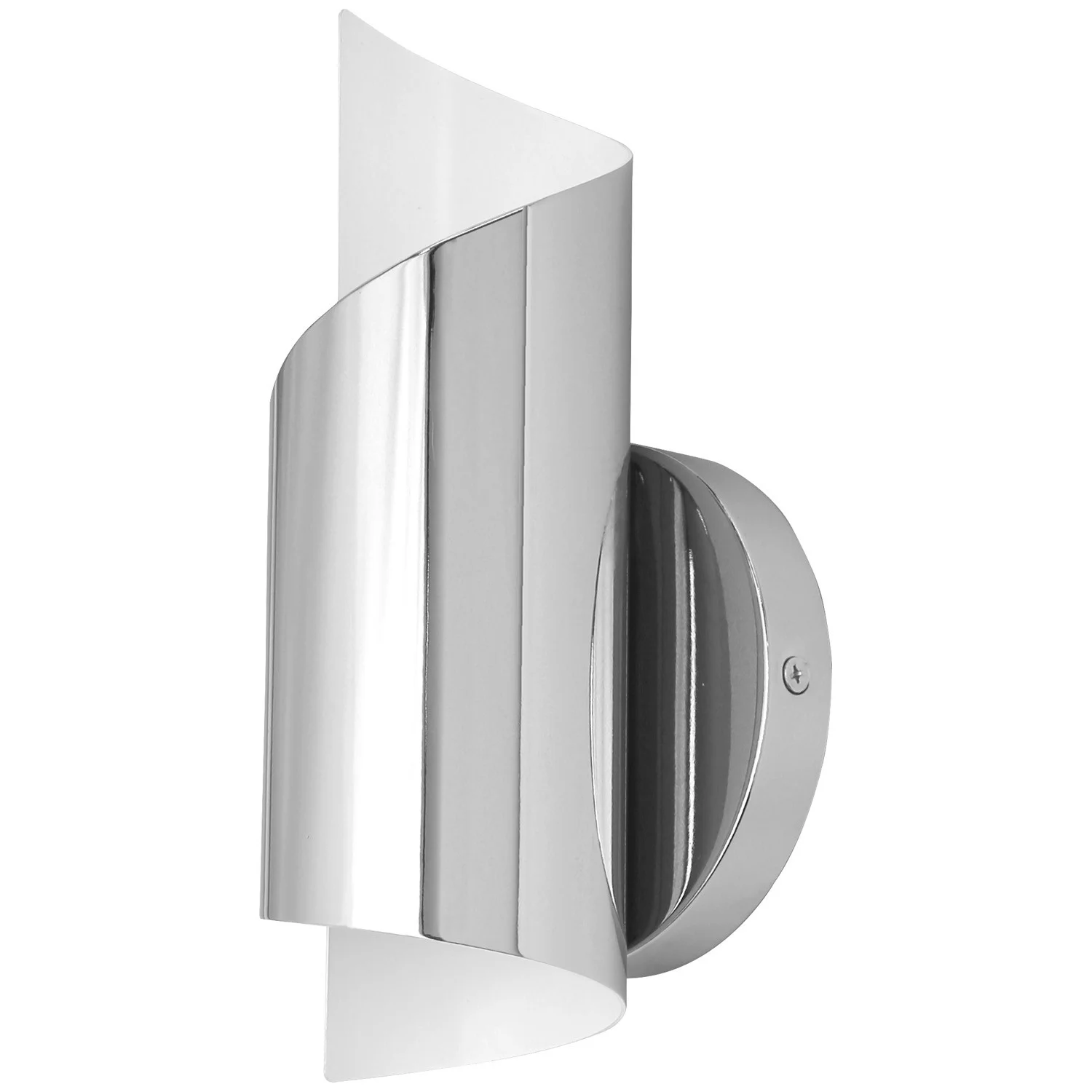 Steel Swirl Decorative Wall Sconce Fixture, G9 Base Socket, Polished Nickel, ETL Listed