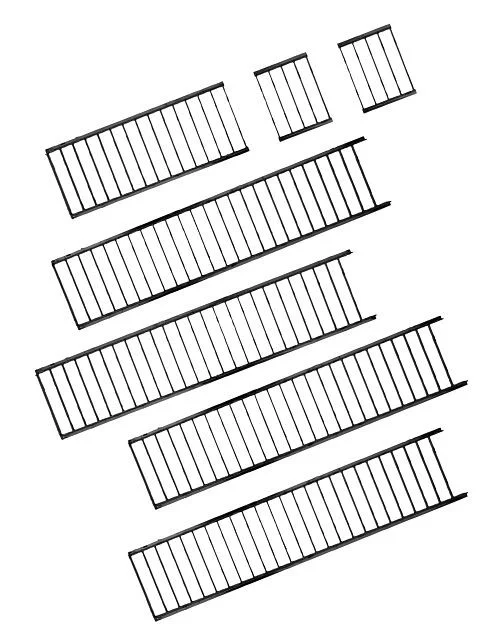 Straight Blade Louver Kit for X Shape Series A Linear Arch Fixtures. Louver compatible end caps sold separately