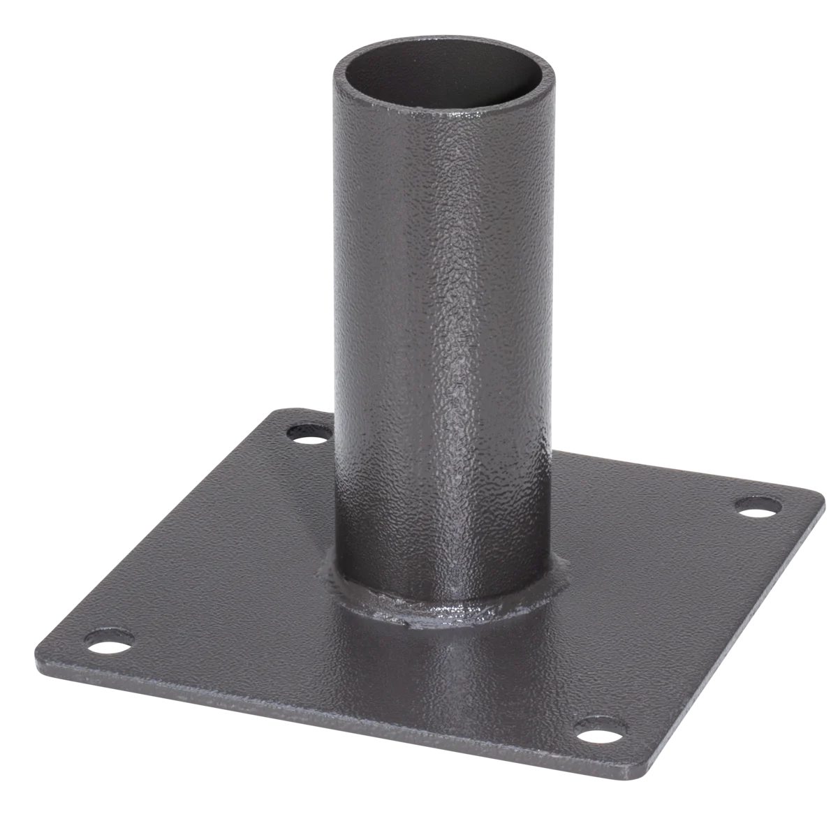 Straight Surface Mount Bracket, Bronze Finish, Steel Construction, Max Arm Weight 110 Lbs, Pole Tenon Size 2"