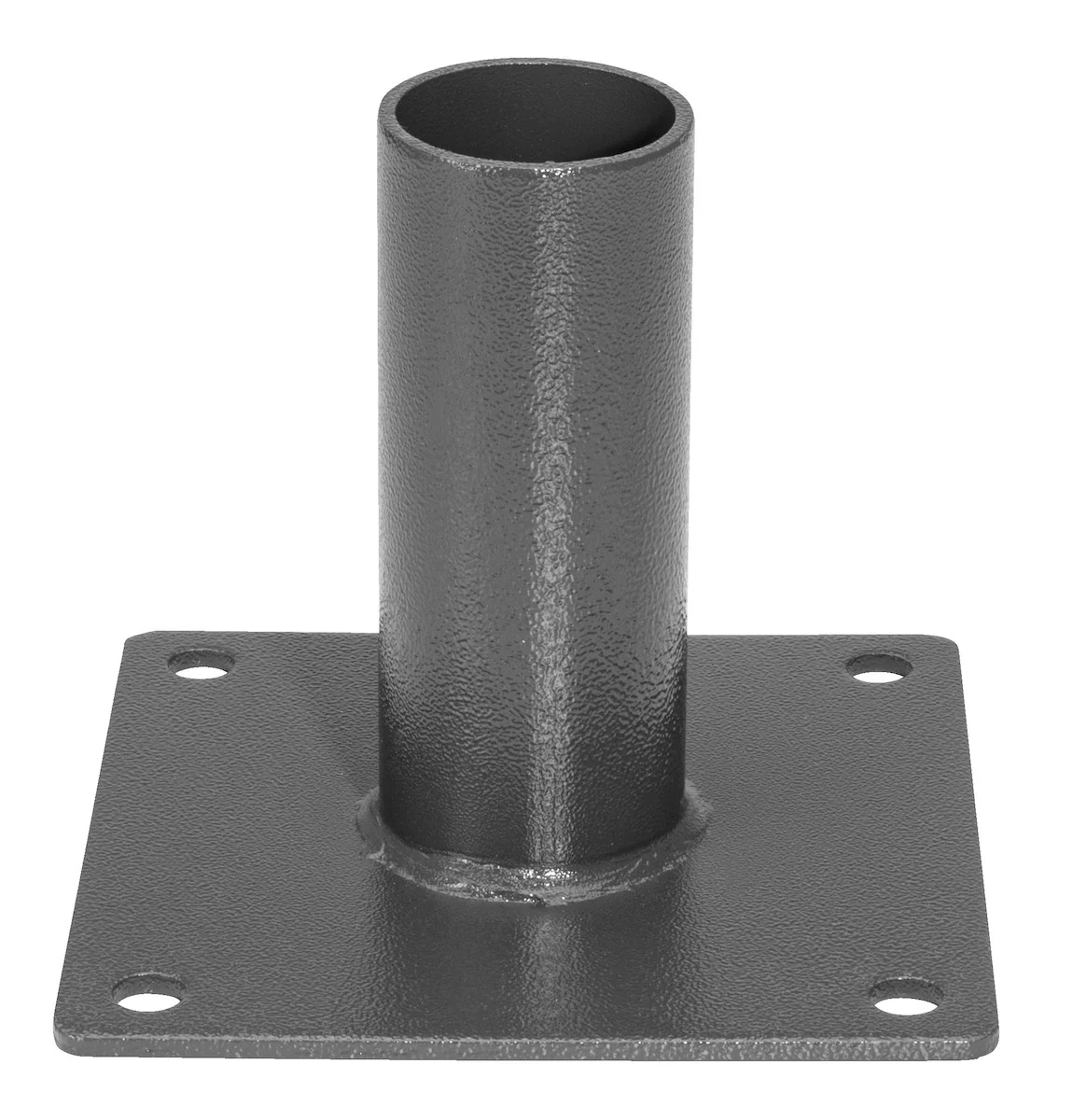 Straight Surface Mount Bracket, Bronze Finish, Steel Construction, Max Arm Weight 110 Lbs, Pole Tenon Size 2" - view 2