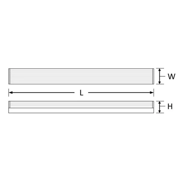 4' Strip Light, 5,000 nominal lumens, Lumen and Kelvin Field Selectable, Occupancy Sensor with Microwave Technology