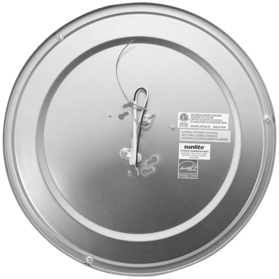 Sunlite 14" Decorative Flush Mount Ceiling Light, 1500 Lumens, 25W, 120V, 2700K/3000K/3500K/4000K/50...