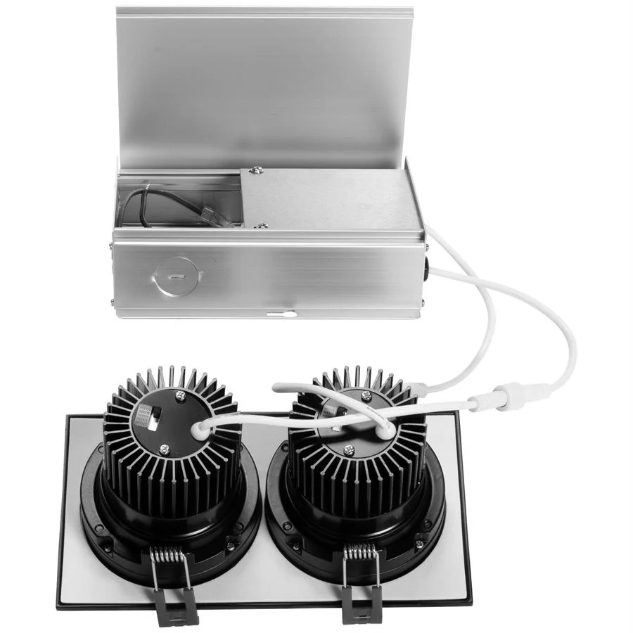 Sunlite 2-Light Regressed Round Gimbal Downlight, 1540 lumens, 12W, 120V, 90 CRI, 2700K|3000K|3500K|...