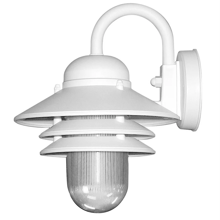 Sunlite 41367-SU Nautical Outdoor Wall Fixture, White Finish, E26 Medium Base, 120V, 100W Max
