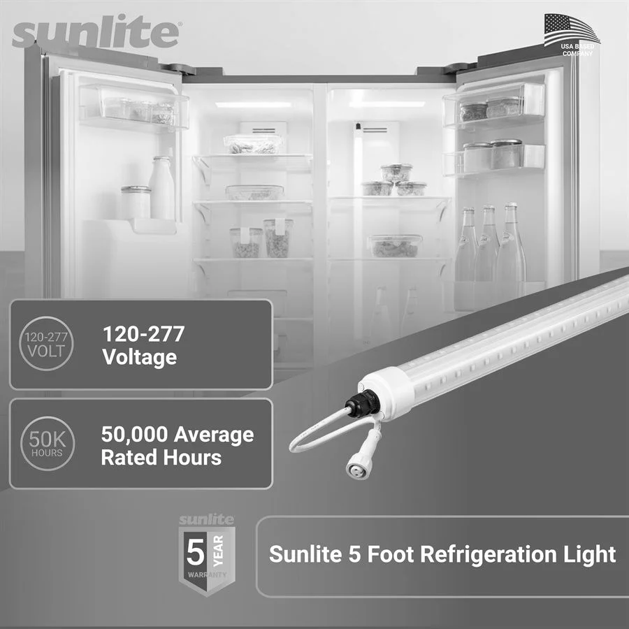 Sunlite 5' Refrigeration Light, 23W, 3350 Lumens, 5000K, 90 CRI, 120-277V, White Finish - view 2