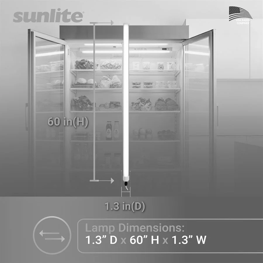 Sunlite 5' Refrigeration Light, 23W, 3350 Lumens, 5000K, 90 CRI, 120-277V, White Finish - view 3