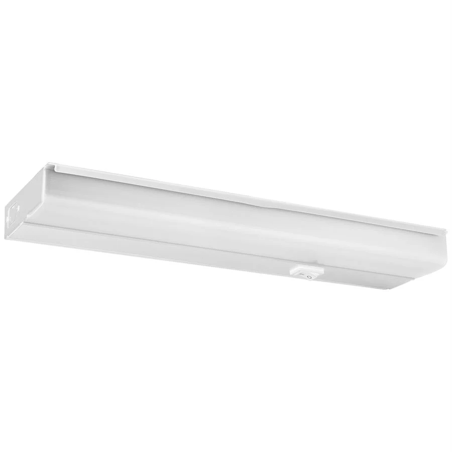 Sunlite 53079-SU Under Cabinet Light, 10W, 18", 600 Lumens, 3000K/4000K/5000K, 90 CRI, 120V, White