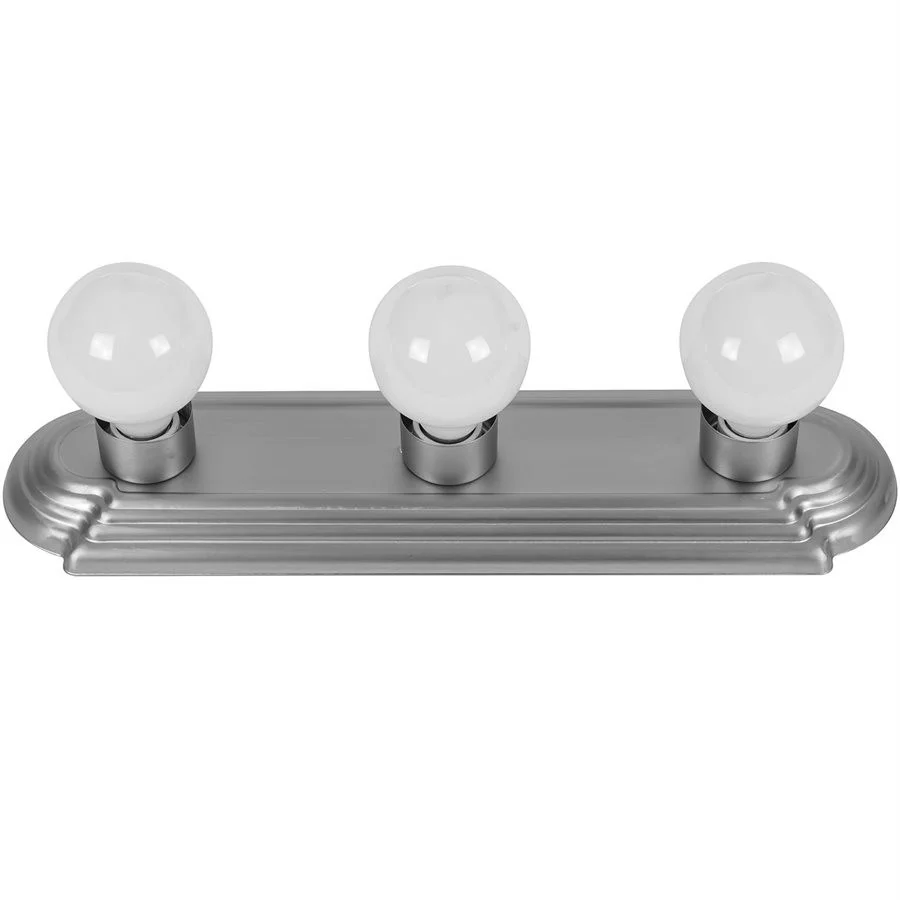 Sunlite B318/BN 3-Light Bathroom Fixture, 18", Brushed Nickel, E26 Base, 120V, 60W