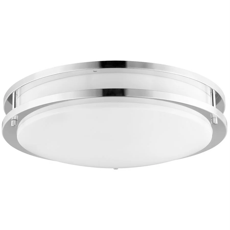 12" Round Surface Mount Light, Polished Brass, 1-23W GU24