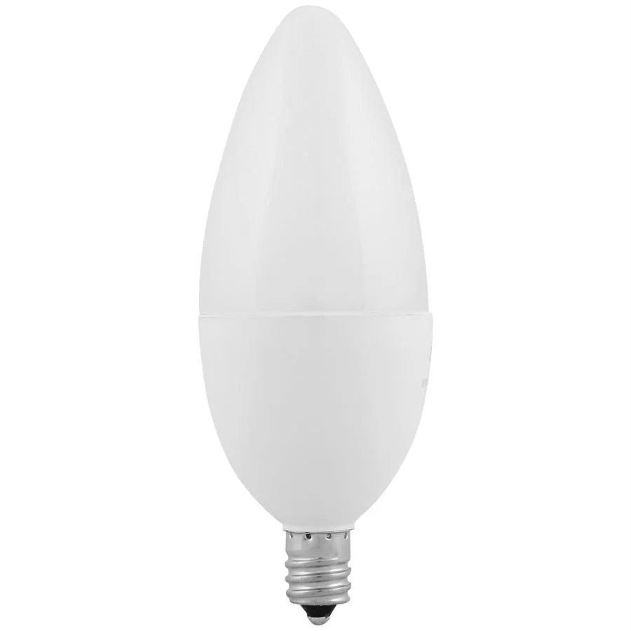 Sunlite LED B11 Decorative Chandelier Light Bulb, 7W, 500 Lumens, 2700K, 120V, E12 Base, Dimmable, Frosted, 6-Pack