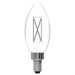 Sunlite LED Filament B11 Torpedo Tip Chandelier Light Bulb, 5W, 600lm, 3000K, E12 Base, Dimmable, 6 Pack