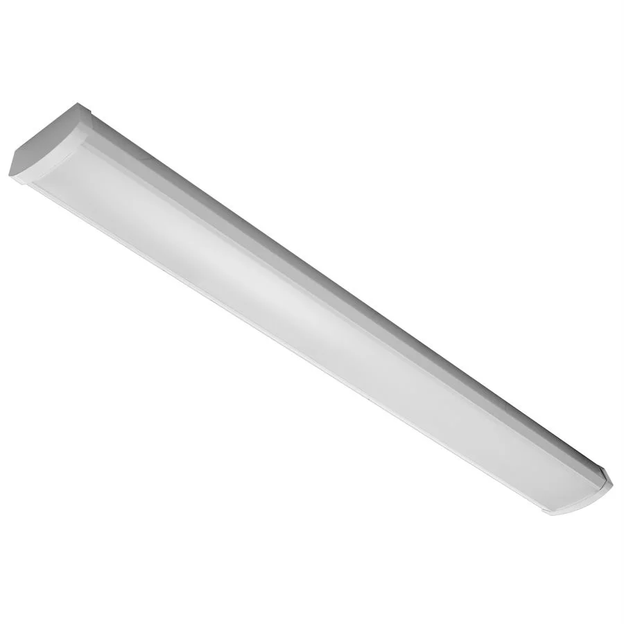 Sunlite LFX Linear LED Wraparound Fixture, 4', 40W, 3000K, 120-277V, 4300 lm, White Finish