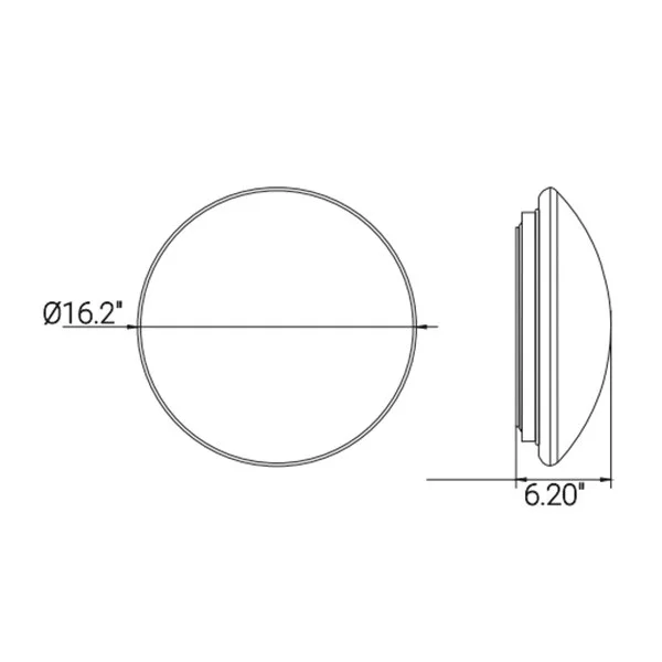 Sunlite LFX/FCM16/30W/AL/SCT, 16.2" Round Flush Mount, 30W, 2800lm, CCT Selectable 2700K|3000K|4000K...