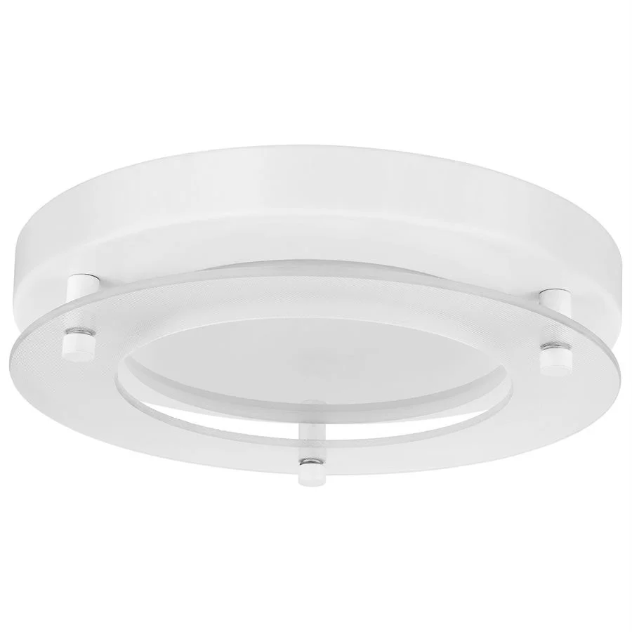 Sunlite LFX/FGF/17W/30K/8”/WH/2PK, 8 Inch Floating Glass Flushmount Ceiling Light Fixture, 17W, 3000K, 1200lm, White,...