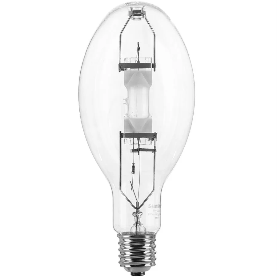 Sunlite MH400/U/MOG M59 Metal Halide Lamp, 400W, Mogul Base (E39), ED37, Clear, 4000K