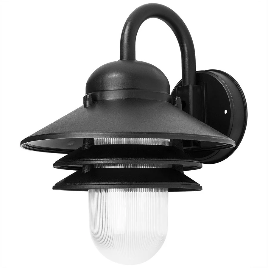 Sunlite Nautical Outdoor Wall Fixture, Black, E26 Medium Base, 120V, 60W Max, UL Listed