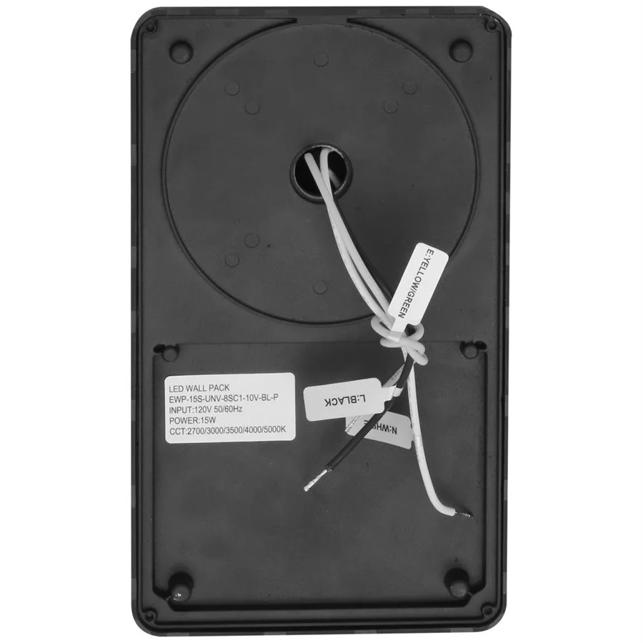 Sunlite Outdoor Wall Sconce, Mini, 9 Inch, 15W, 1650 Lumens, CCT Selectable, 120V, Black, Photocell - view 3