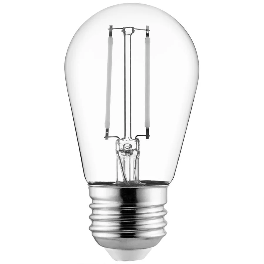 Sunlite S14 LED Filament Bulb, 2W, 2200K, Medium Base, Clear, 6-Pack