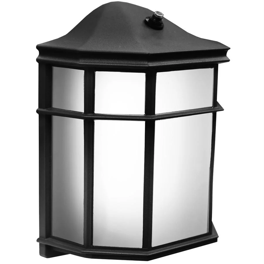 Sunlite Tunable LED Classic Lantern Style Outdoor Wall Fixture, 12W, 120V, 3000K/4000K/5000K, Black, Built-in Photocell