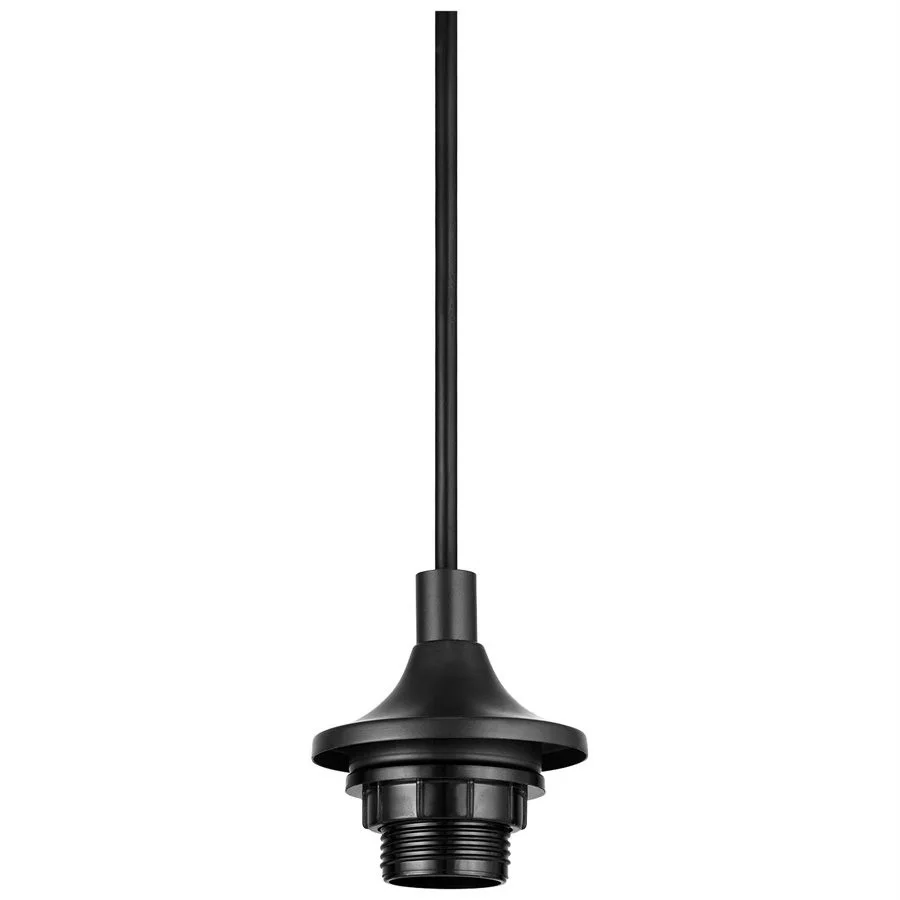 Sunlite Vintage Hanging Pendant, Metal Industrial Style, 72-Inch Adjustable Black Cord, Single E26 Socket, Oiled Brow...