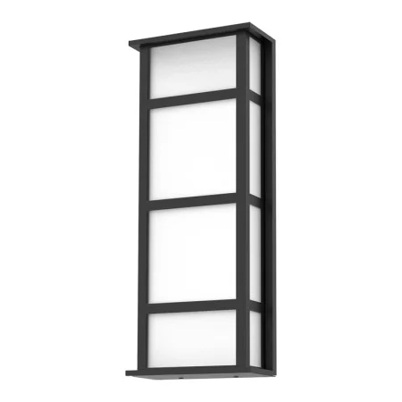 Wall Mount Outdoor LED, 9.9" x 7.9" x 3.8", 120-277V, 23W, 1100lm, 3000K|4000K, Black, Acrylic Shade