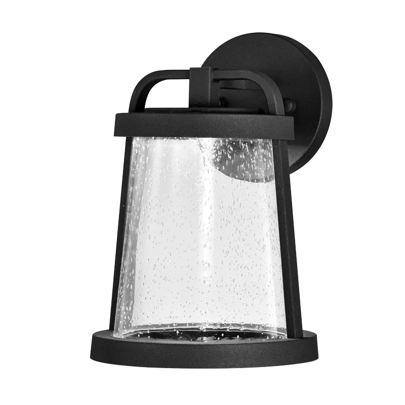 Sunpark 3-4001D-A Outdoor Wall Mount Light, 120V, 10W, 3000K|4000K, Black, Seeded Glass, Wet Location