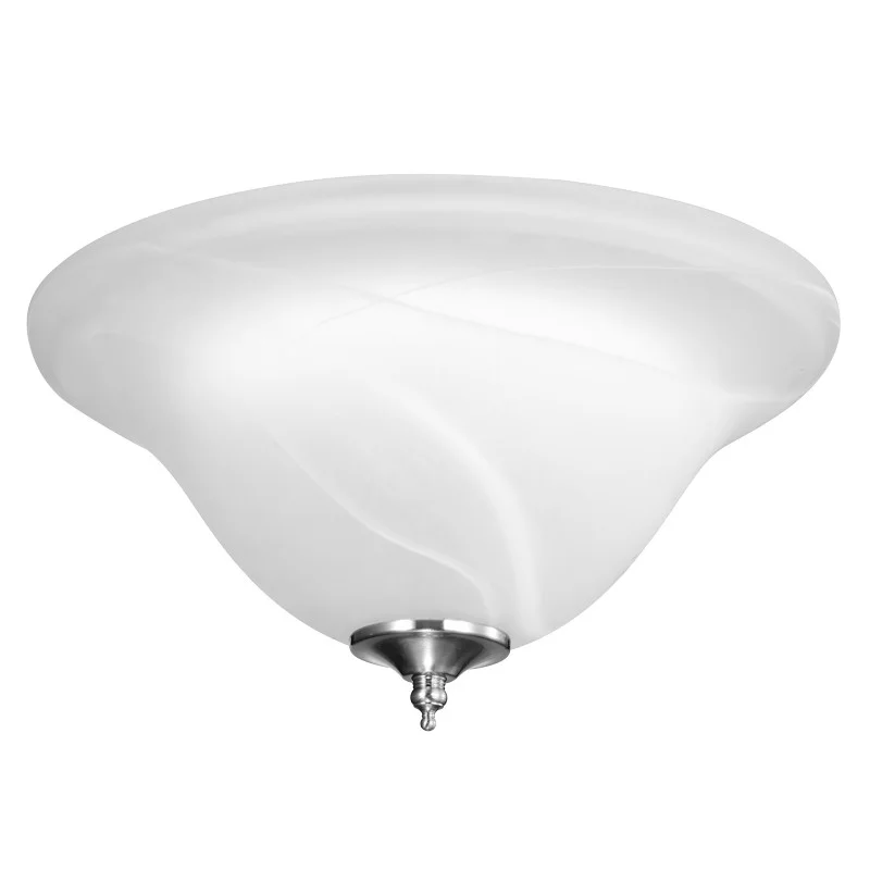 Sunpark Electronics 1019D Ceiling Fixture, 3000K, 18W, 120V-277V, Satin Nickel, Alabaster Glass
