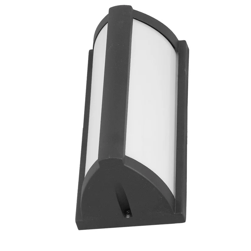 Sunpark Electronics 3-4182D Wall Mount Outdoor Light, 3000K, 15W, 120V-277V, 550 lm, Polycarbonate Shade, Black Finish