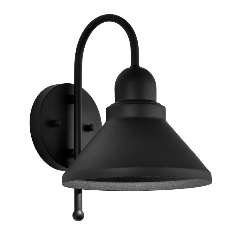 Sunpark Electronics 3-7081D Outdoor Wall Light, 10W, 120V, 3000K/4000K, Black Finish, Metal Shade, Wet Location