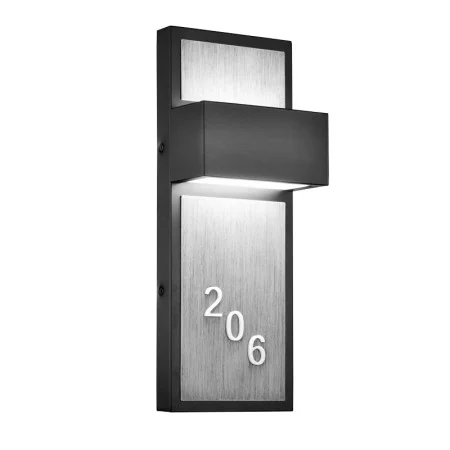 Hotel Room Number Lighting Sconce, Indoor, Black/Maple, Acrylic, Braille