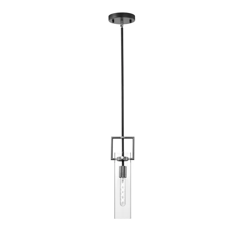 Sunpark Electronics P508D LED Pendant, 8W T10L LED Lamp, 120V, 2700K, CRI>80, 800 Lumens, E26 Base, Clear Glass Shade...