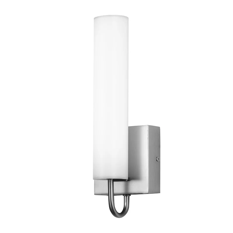 Sunpark Electronics W188D Wall Sconce, 3000K/3500K/4000K/5000K, 120V-277V, 9W, Satin Nickel, Acrylic Shade