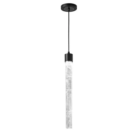 Sunpark P438D LED Pendant, 8W, 120-277V, 3000K|4000K, 690lm, Black/Light Gold Resin, 2.3in x 22.0in