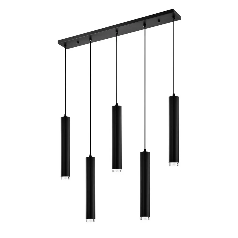 Sunpark P602D-A-5 LED Pendant, 49W, 3500lm, 120-277V, 3000K|4000K, Black, Bubble Crystal Glass
