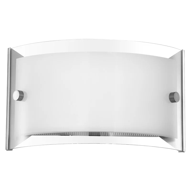 Sunpark W175D Wall Sconce, 15W, 120V, 3000K|3500K|4000K|5000K, 750 Lumens, Satin Nickel, Glass