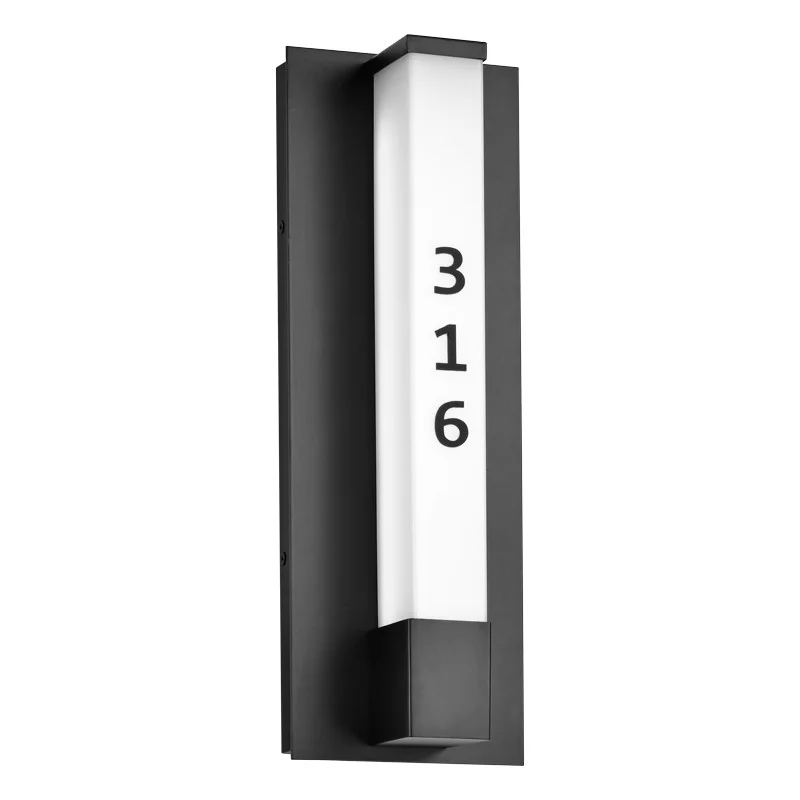 Sunpark W190D-RN-LC Room Number / Address Light, 15W, 120-277V, 3000K/4000K, Oil Rubbed Bronze, Acrylic Shade, Braille
