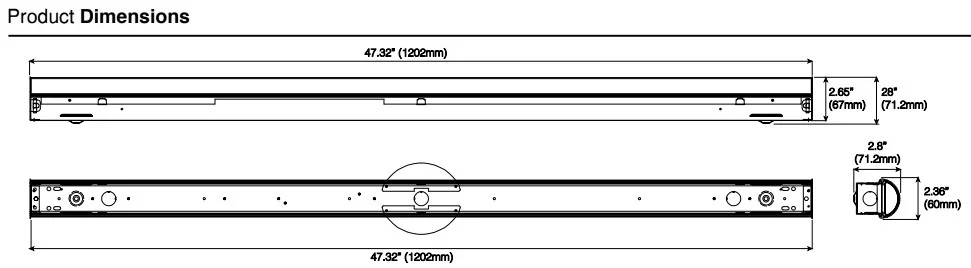 Super Slim LED Linear Strip Luminaire, 4 Foot, High Lumen, 5000K - view 3