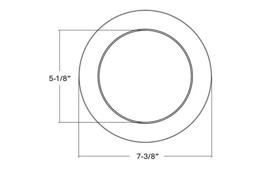 Surface Mount Downlight 6in, 15W, 1230 Lumens, 3000K, 120V, Triac Dim, 24 Pack - view 3