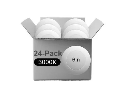 Surface Mount Downlight 6in, 15W, 1230 Lumens, 2700-5000K Color Selectable, 120V Triac Dim, 24 Pack