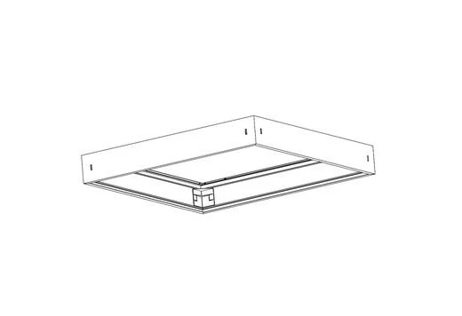 Surface Mount Kit, 2X2 Center Basket Troffer, Aluminum - view 2