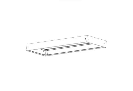 Surface Mount Kit for 1x4 Center Basket Troffer, Aluminum - view 2
