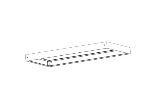 Surface Mount Kit for 2X4 Center Basket Troffer, Aluminum - view 2