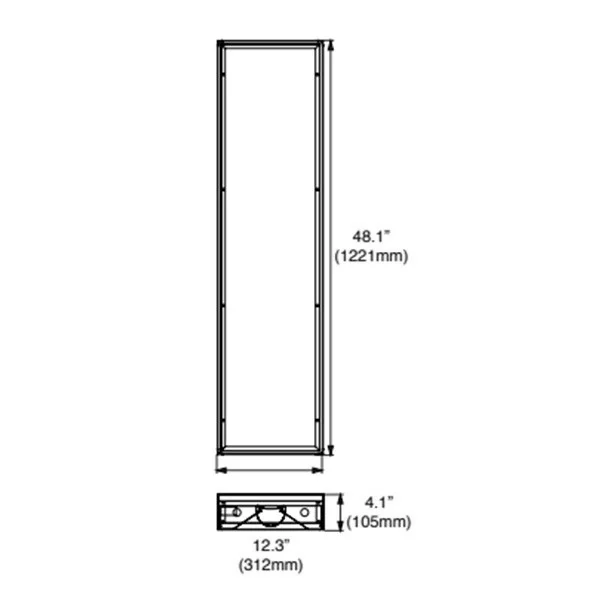 Surface Mount Kit, LT-CD & LPS-BL, 1'x4', ECO version - view 2