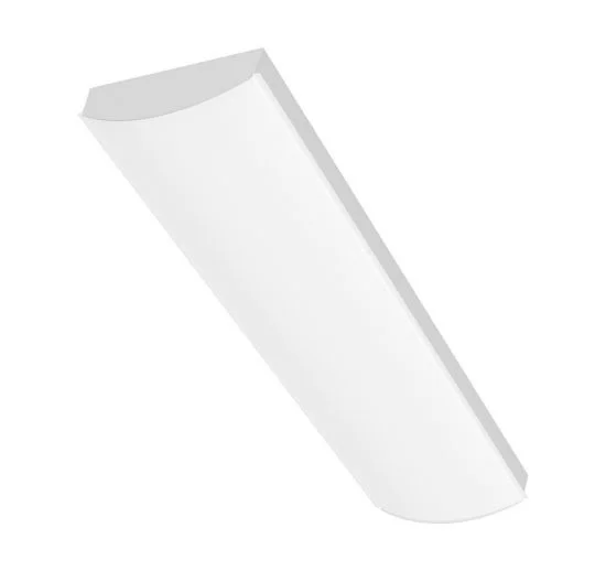 Surface Mount LED Luminaire, 1'x2', 4000K, 4000 Lumens, 18 Gauge Cold Rolled Steel, Opal Smooth Polycarbonate Lens, M...