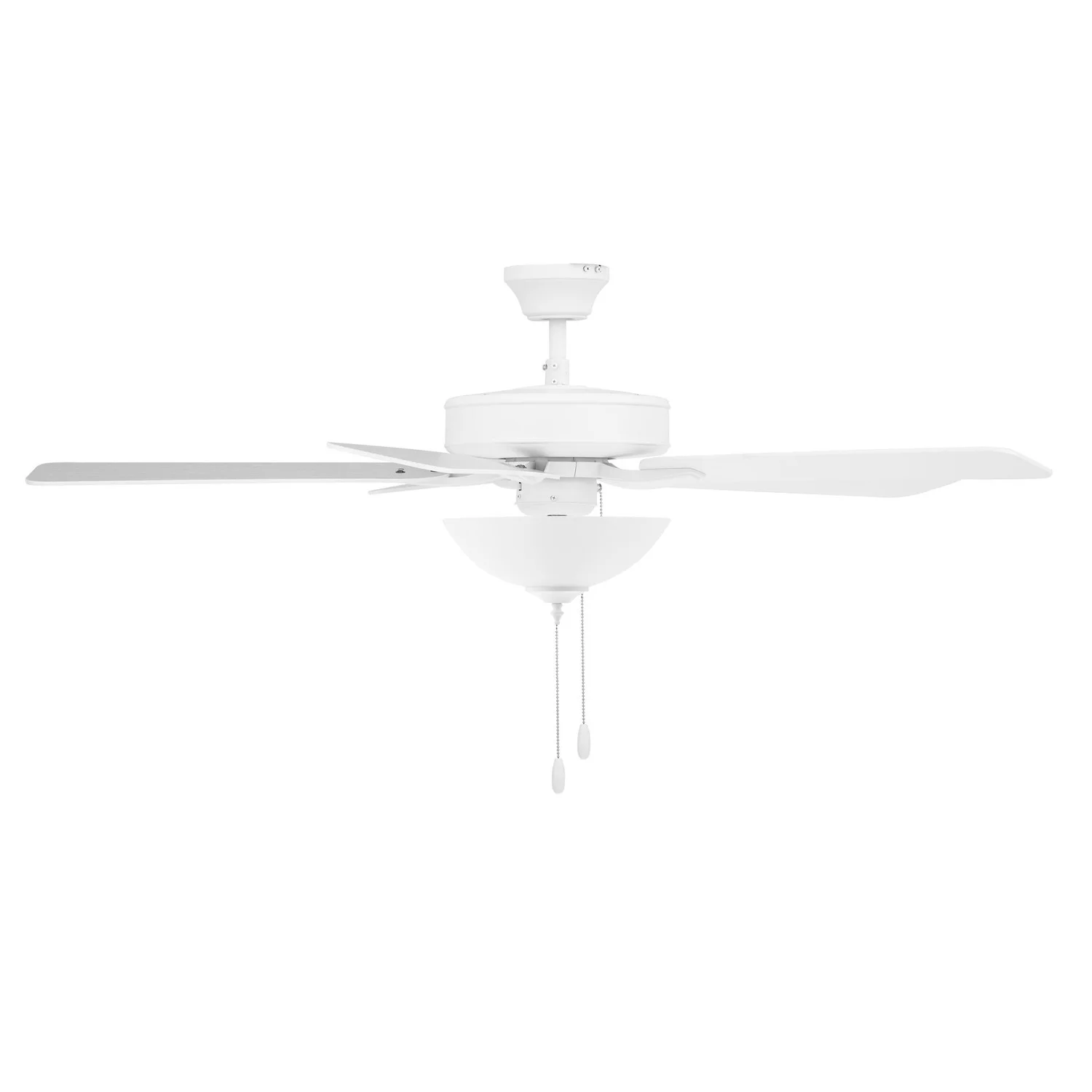 Ceiling Fan, 52", 5-Blade, Brushed Nickel, Silver and Walnut Reversible Blades, Pull Chain, 120V - view 2